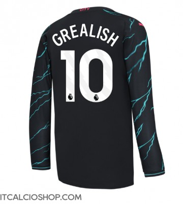 Manchester City Jack Grealish #10 Terza Maglia 2023-24 Manica Lunga
